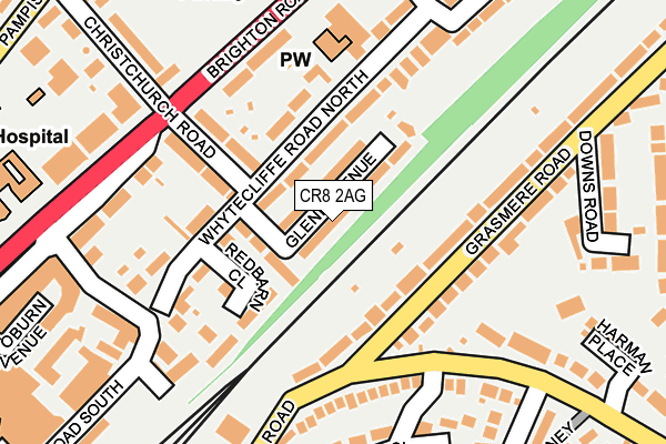 CR8 2AG map - OS OpenMap – Local (Ordnance Survey)