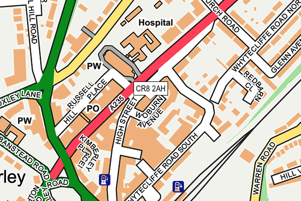 CR8 2AH map - OS OpenMap – Local (Ordnance Survey)