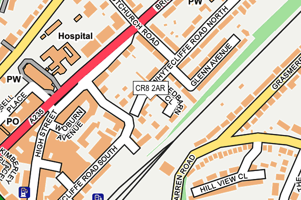 CR8 2AR map - OS OpenMap – Local (Ordnance Survey)
