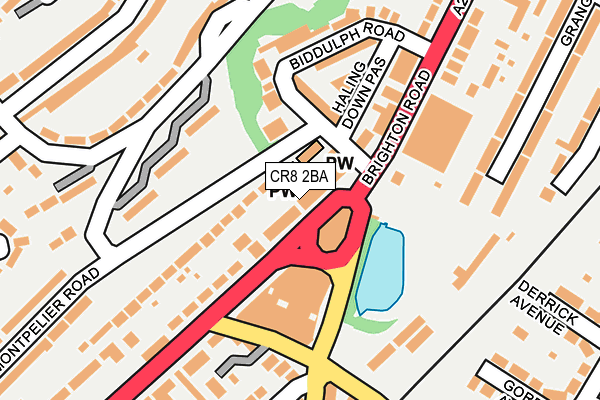 CR8 2BA map - OS OpenMap – Local (Ordnance Survey)