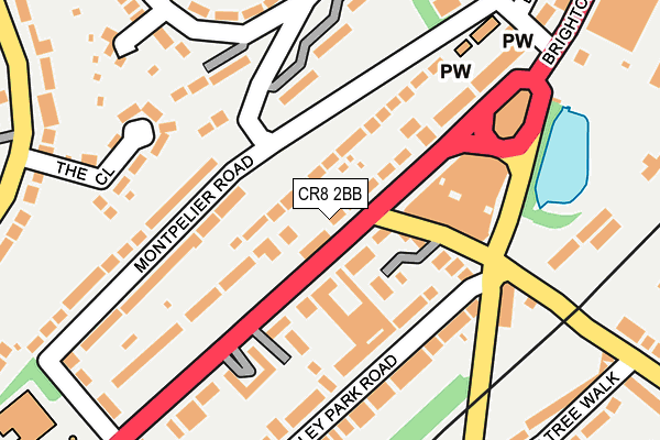 CR8 2BB map - OS OpenMap – Local (Ordnance Survey)
