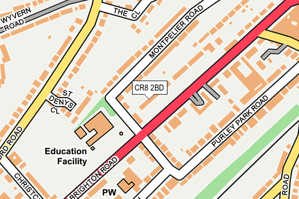 CR8 2BD map - OS OpenMap – Local (Ordnance Survey)