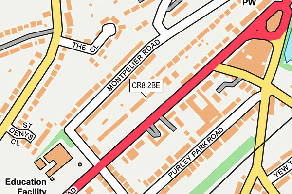 CR8 2BE map - OS OpenMap – Local (Ordnance Survey)