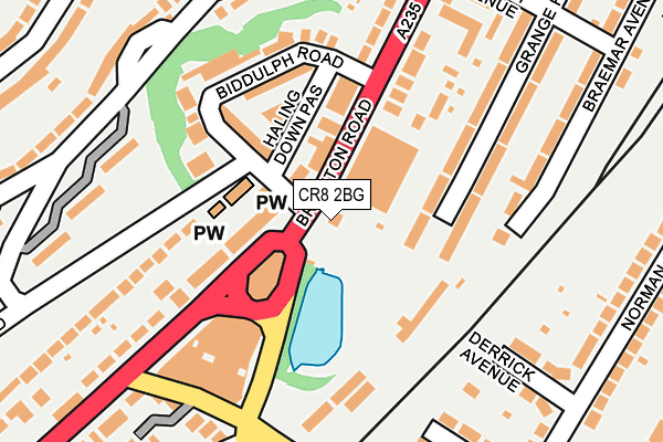 CR8 2BG map - OS OpenMap – Local (Ordnance Survey)