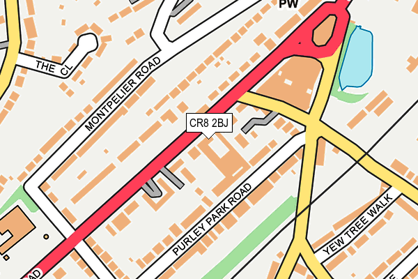 CR8 2BJ map - OS OpenMap – Local (Ordnance Survey)