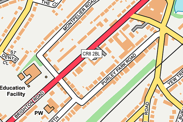 CR8 2BL map - OS OpenMap – Local (Ordnance Survey)