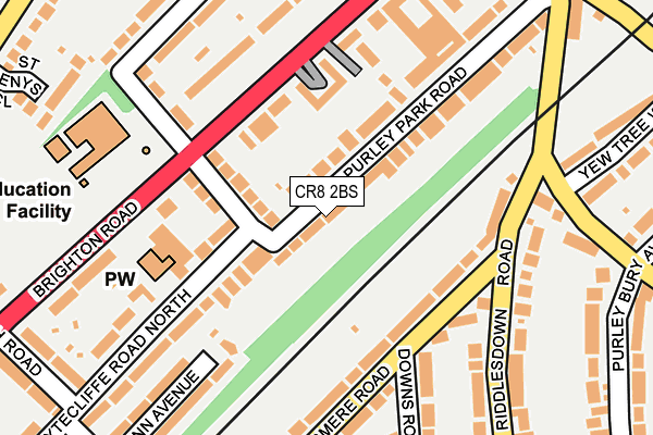 CR8 2BS map - OS OpenMap – Local (Ordnance Survey)