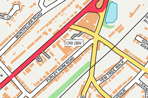CR8 2BW map - OS OpenMap – Local (Ordnance Survey)
