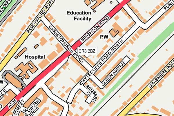 CR8 2BZ map - OS OpenMap – Local (Ordnance Survey)