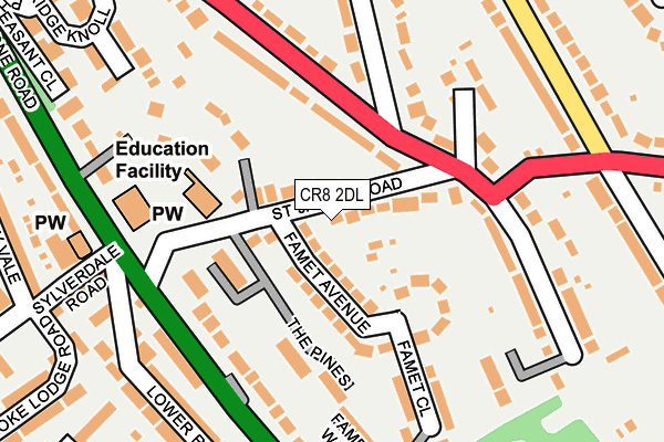 CR8 2DL map - OS OpenMap – Local (Ordnance Survey)