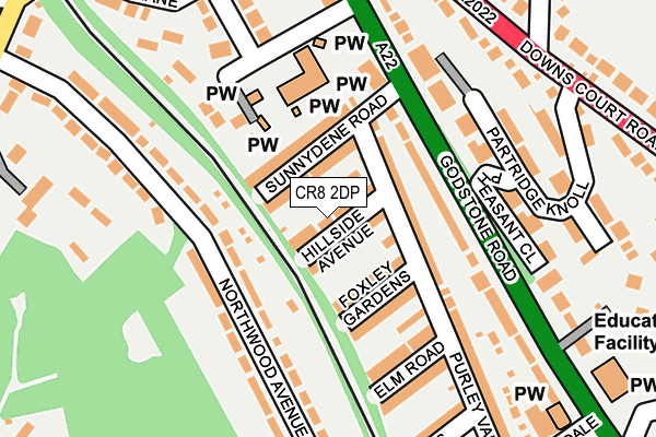 CR8 2DP map - OS OpenMap – Local (Ordnance Survey)