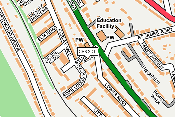 CR8 2DT map - OS OpenMap – Local (Ordnance Survey)