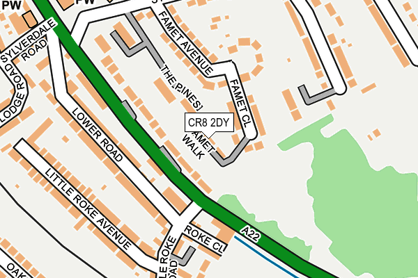 CR8 2DY map - OS OpenMap – Local (Ordnance Survey)