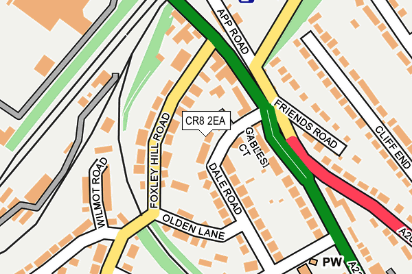 CR8 2EA map - OS OpenMap – Local (Ordnance Survey)