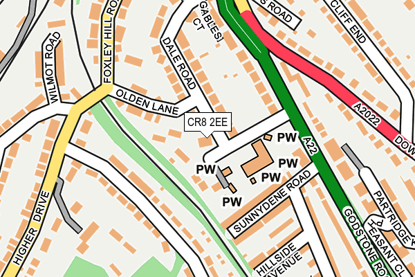 CR8 2EE map - OS OpenMap – Local (Ordnance Survey)