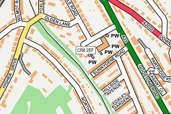 CR8 2EF map - OS OpenMap – Local (Ordnance Survey)