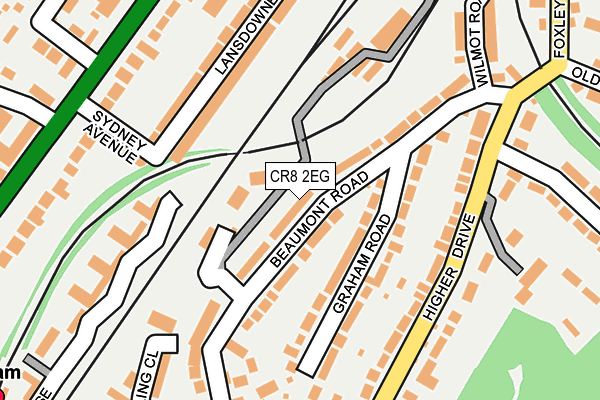 CR8 2EG map - OS OpenMap – Local (Ordnance Survey)