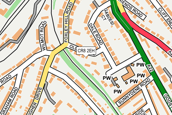 CR8 2EH map - OS OpenMap – Local (Ordnance Survey)