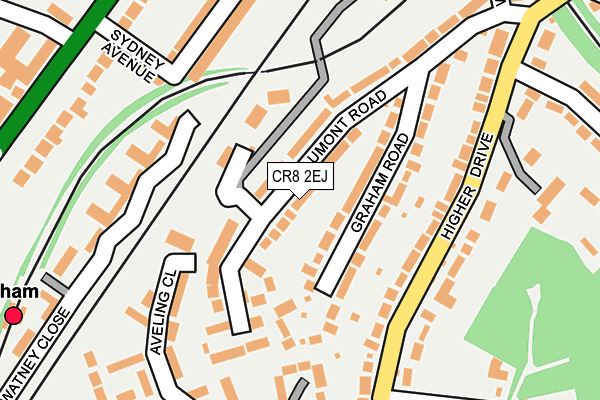CR8 2EJ map - OS OpenMap – Local (Ordnance Survey)