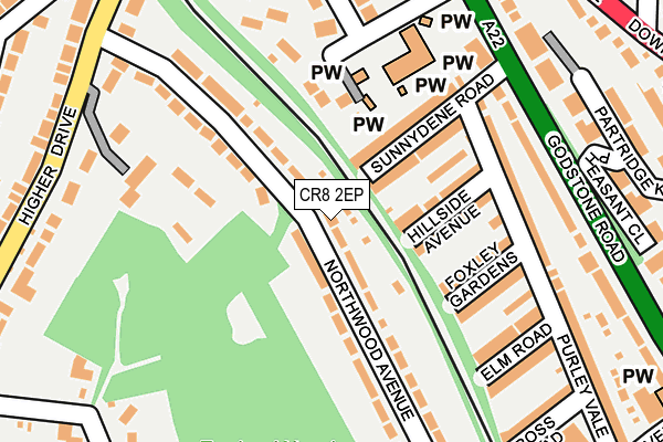 CR8 2EP map - OS OpenMap – Local (Ordnance Survey)