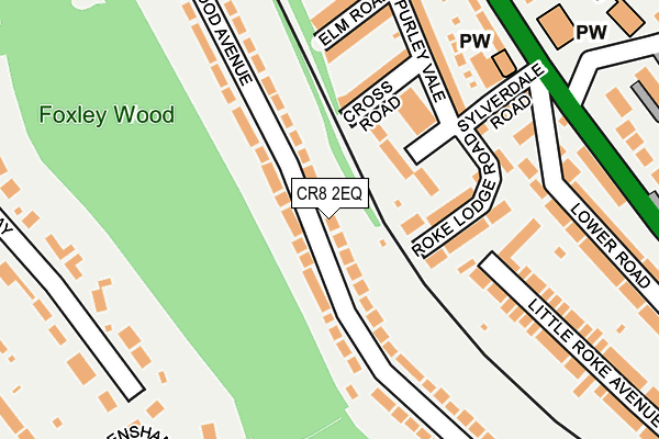 CR8 2EQ map - OS OpenMap – Local (Ordnance Survey)