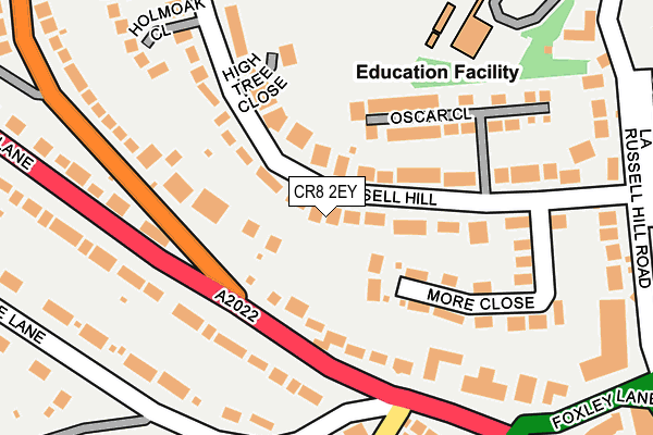 CR8 2EY map - OS OpenMap – Local (Ordnance Survey)
