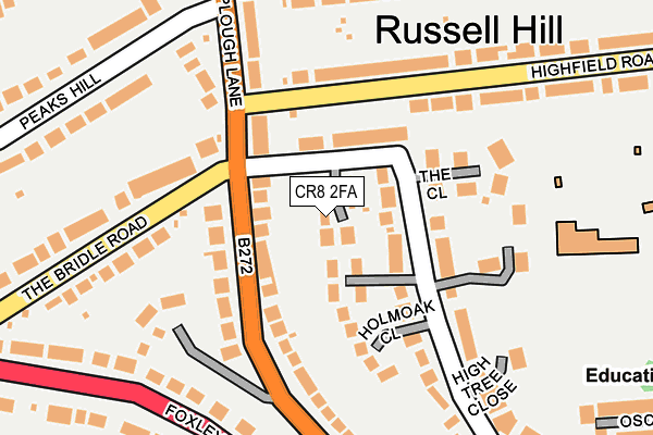 CR8 2FA map - OS OpenMap – Local (Ordnance Survey)