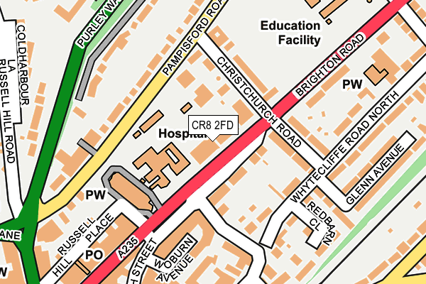 CR8 2FD map - OS OpenMap – Local (Ordnance Survey)