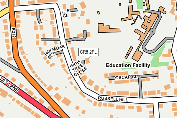 CR8 2FL map - OS OpenMap – Local (Ordnance Survey)