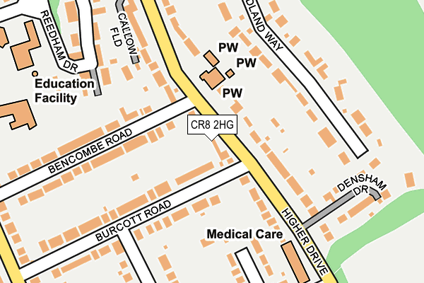 CR8 2HG map - OS OpenMap – Local (Ordnance Survey)