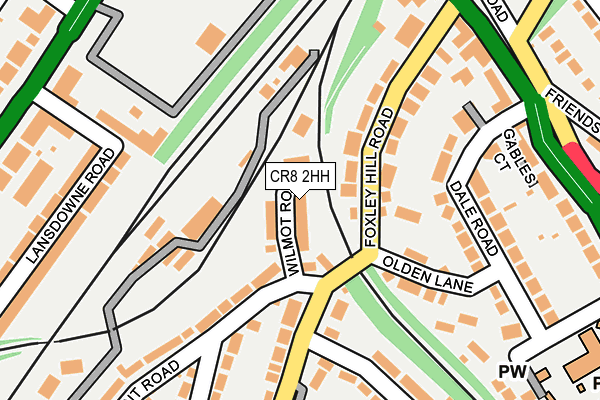 CR8 2HH map - OS OpenMap – Local (Ordnance Survey)
