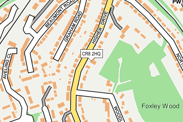CR8 2HQ map - OS OpenMap – Local (Ordnance Survey)