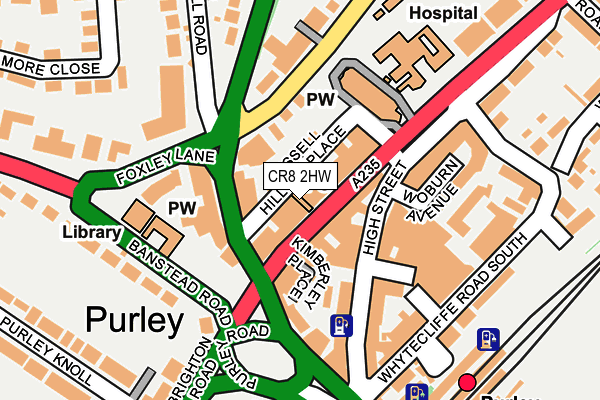 CR8 2HW map - OS OpenMap – Local (Ordnance Survey)