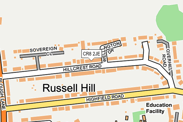 CR8 2JE map - OS OpenMap – Local (Ordnance Survey)