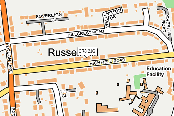CR8 2JG map - OS OpenMap – Local (Ordnance Survey)