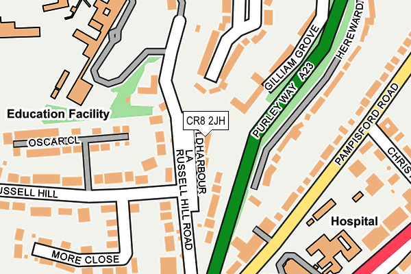 CR8 2JH map - OS OpenMap – Local (Ordnance Survey)