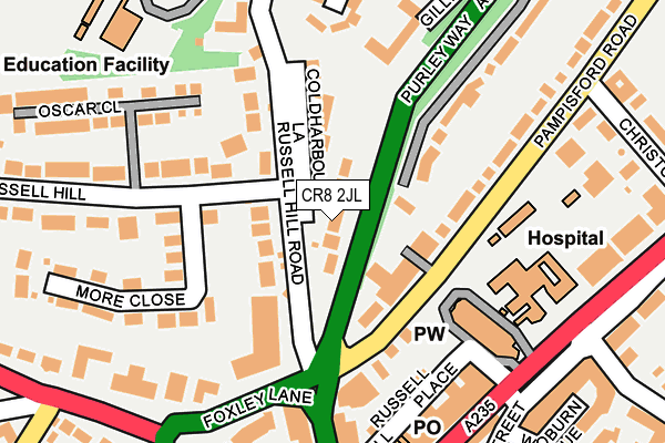 CR8 2JL map - OS OpenMap – Local (Ordnance Survey)