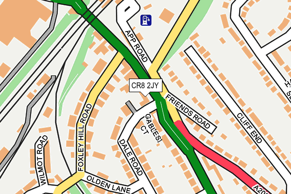 CR8 2JY map - OS OpenMap – Local (Ordnance Survey)