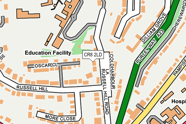 CR8 2LD map - OS OpenMap – Local (Ordnance Survey)