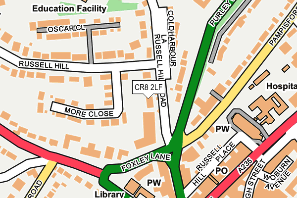 CR8 2LF map - OS OpenMap – Local (Ordnance Survey)