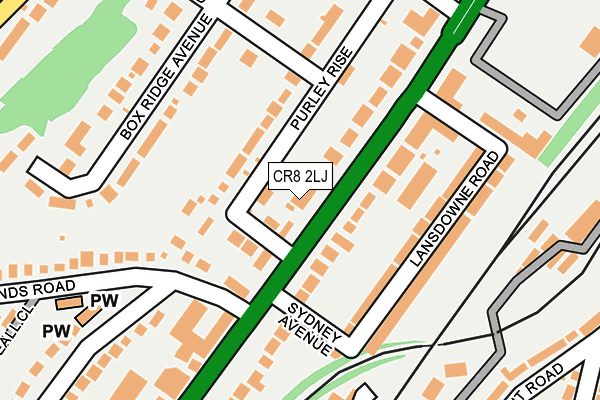 CR8 2LJ map - OS OpenMap – Local (Ordnance Survey)