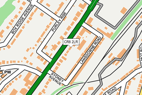 CR8 2LR map - OS OpenMap – Local (Ordnance Survey)