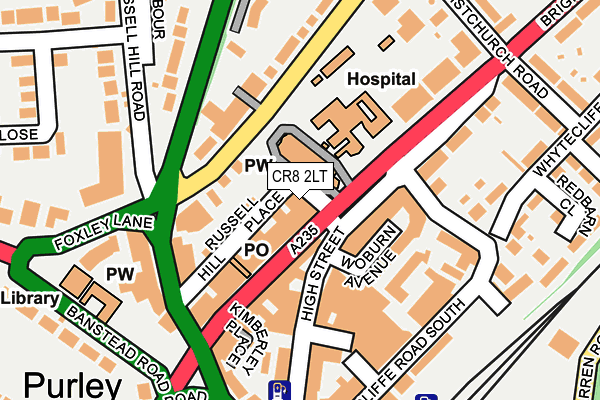CR8 2LT map - OS OpenMap – Local (Ordnance Survey)