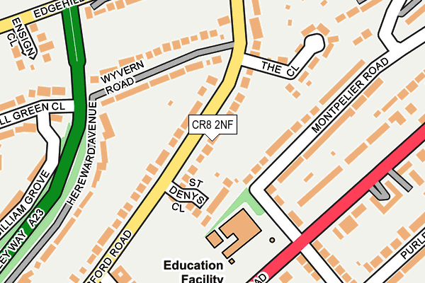 CR8 2NF map - OS OpenMap – Local (Ordnance Survey)