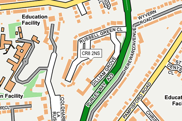 CR8 2NS map - OS OpenMap – Local (Ordnance Survey)