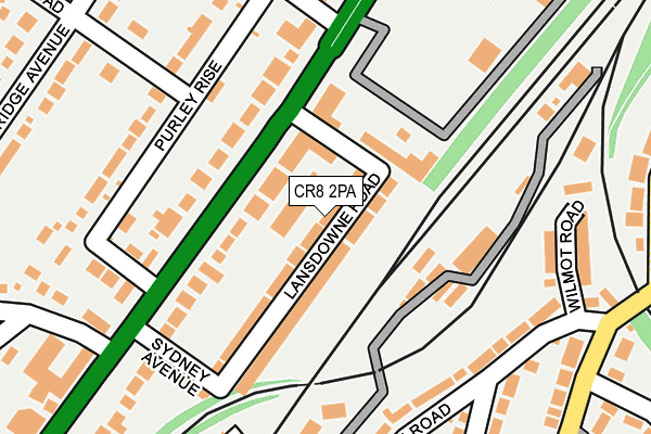 CR8 2PA map - OS OpenMap – Local (Ordnance Survey)