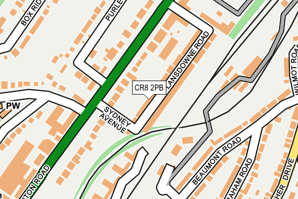 CR8 2PB map - OS OpenMap – Local (Ordnance Survey)