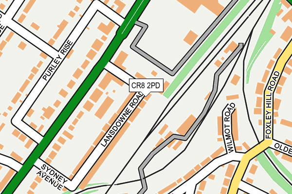 CR8 2PD map - OS OpenMap – Local (Ordnance Survey)