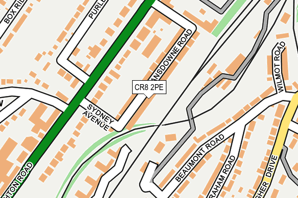 CR8 2PE map - OS OpenMap – Local (Ordnance Survey)