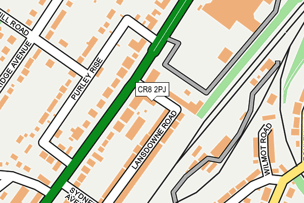 CR8 2PJ map - OS OpenMap – Local (Ordnance Survey)